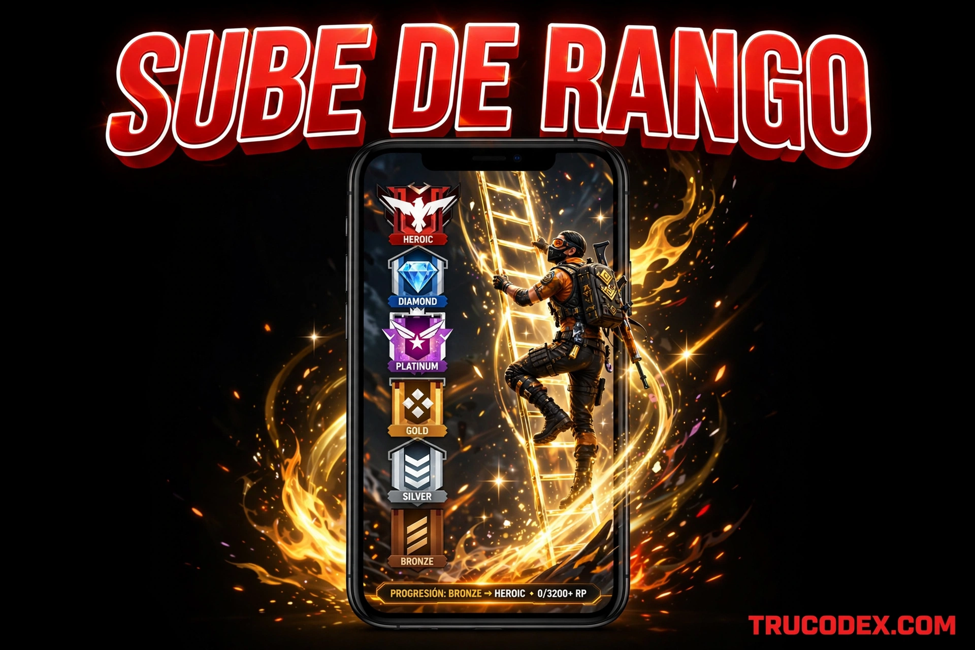 Subir de rango en Free Fire - insignias de rango