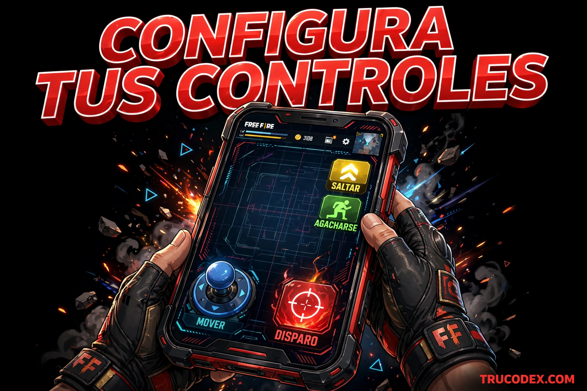 Configuración de controles en Free Fire - botones personalizables