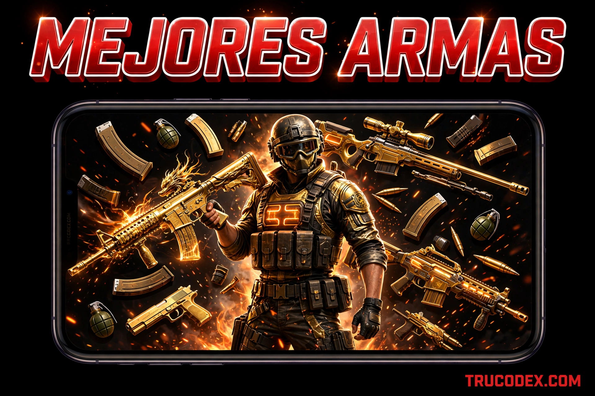 Mejores armas de Free Fire - arsenal legendario