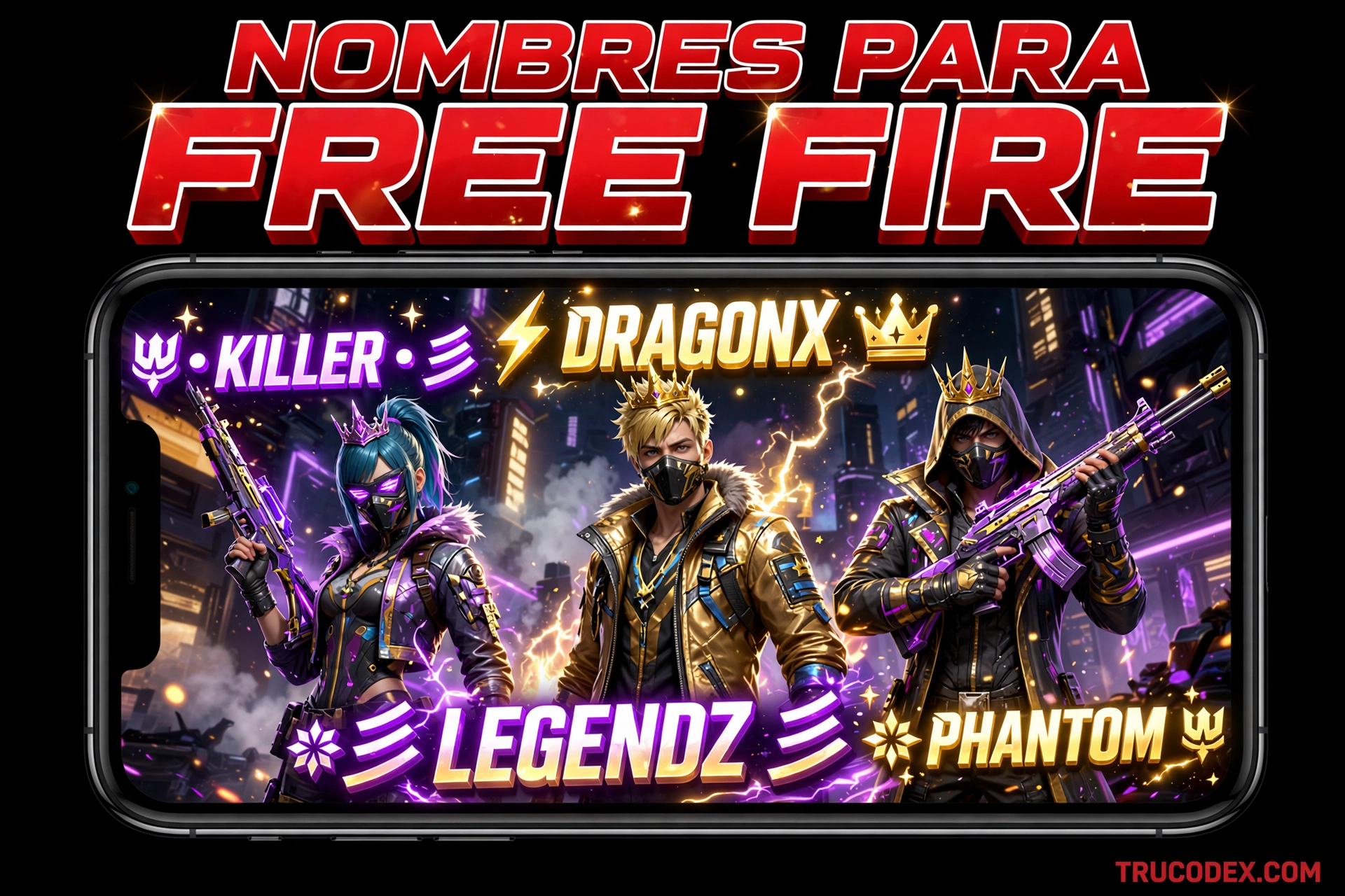 Nombres para Free Fire - ideas de nombres con estilo
