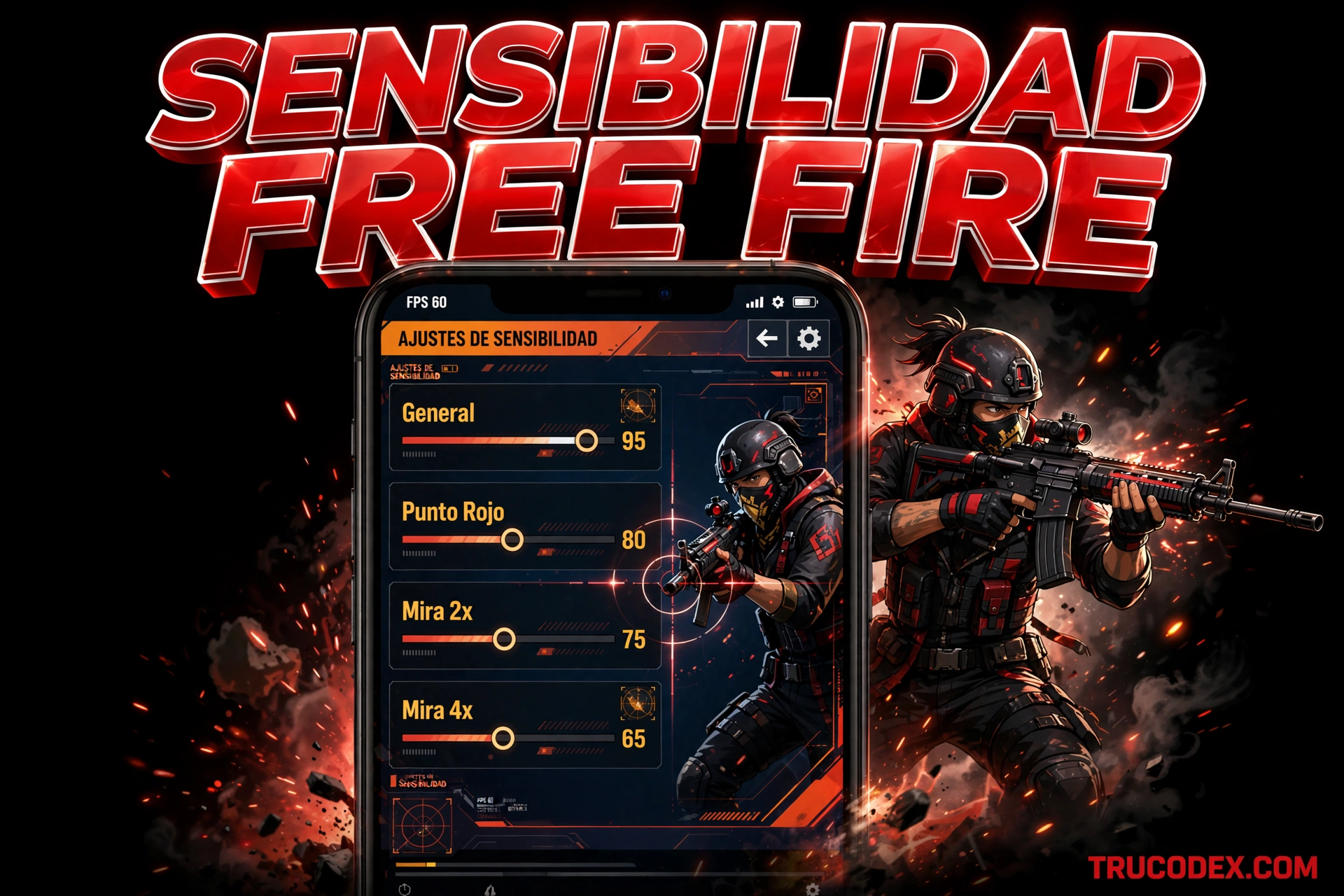 Sensibilidad Free Fire - ajustes de sensibilidad en el celular